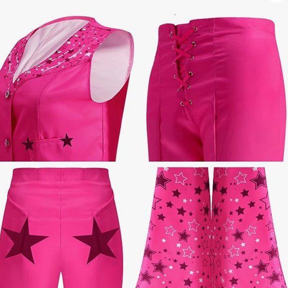 SPMCOEJS Adult Cowgirl Costume Barbie The Movie Adult  Medium - Picture 5 of 6